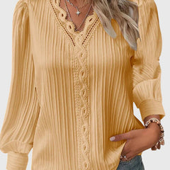 Andie | Elegante V-Ausschnitt Pullover-Bluse
