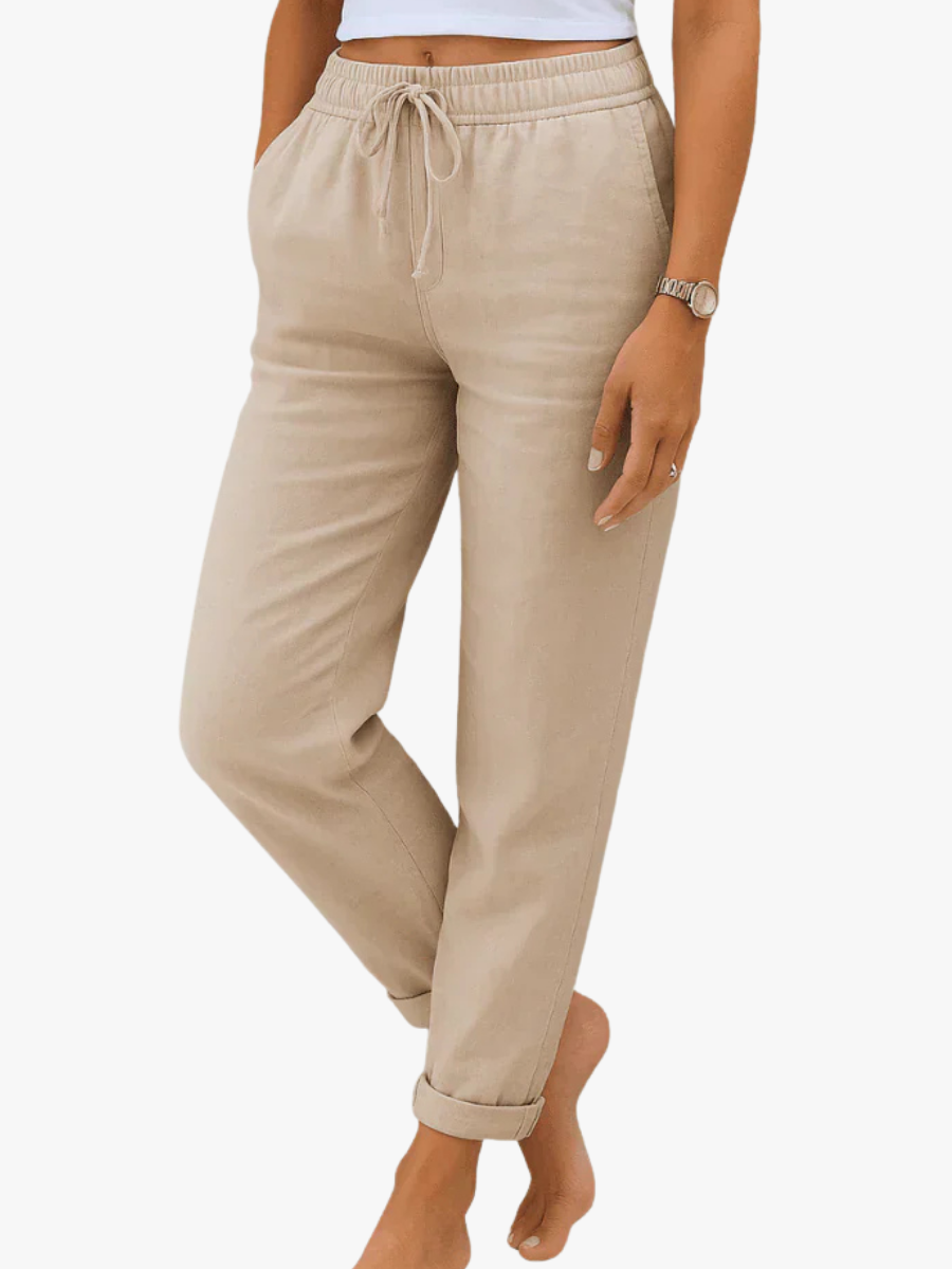 STRETCH LINNEN BROEK VOOR DAMES