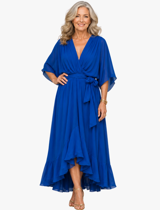 ELEGANTE MAXI DRAPÉE JURK VOOR VROUWEN