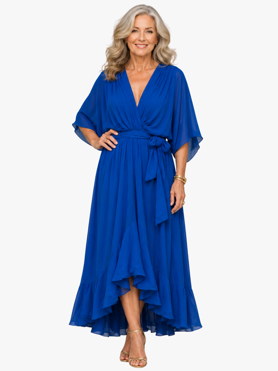 ELEGANTE MAXI DRAPÉE JURK VOOR VROUWEN