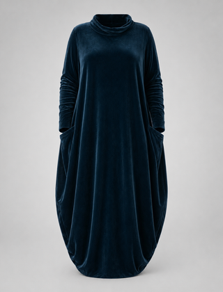 MAXI JURK VAN FLUEEL VOOR VROUWEN