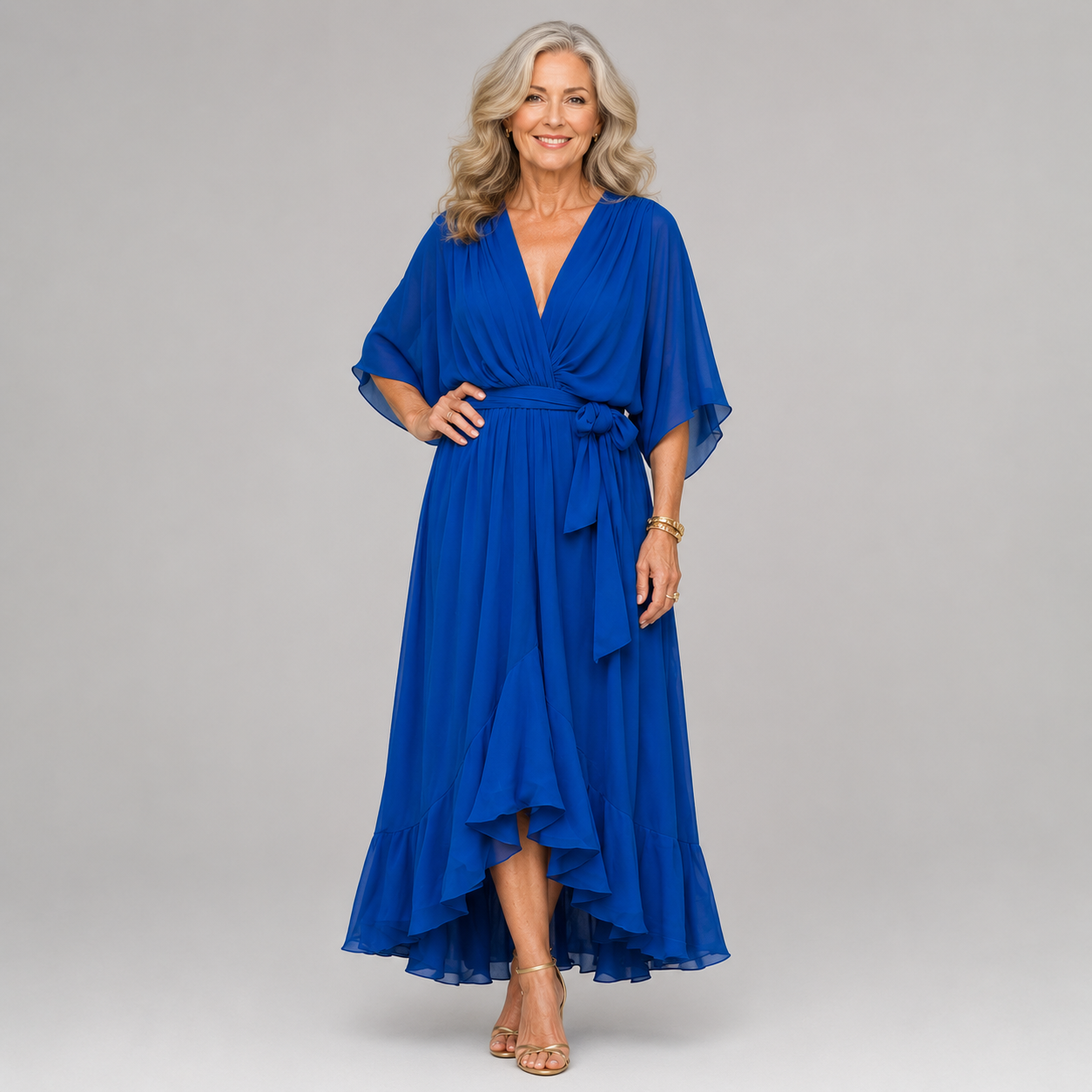 ELEGANTE MAXI DRAPÉE JURK VOOR VROUWEN