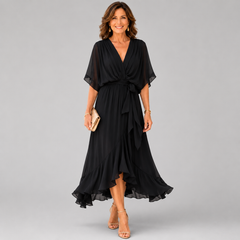 ELEGANTE MAXI DRAPÉE JURK VOOR VROUWEN