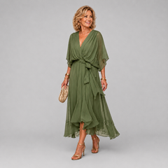 ELEGANTE MAXI DRAPÉE JURK VOOR VROUWEN