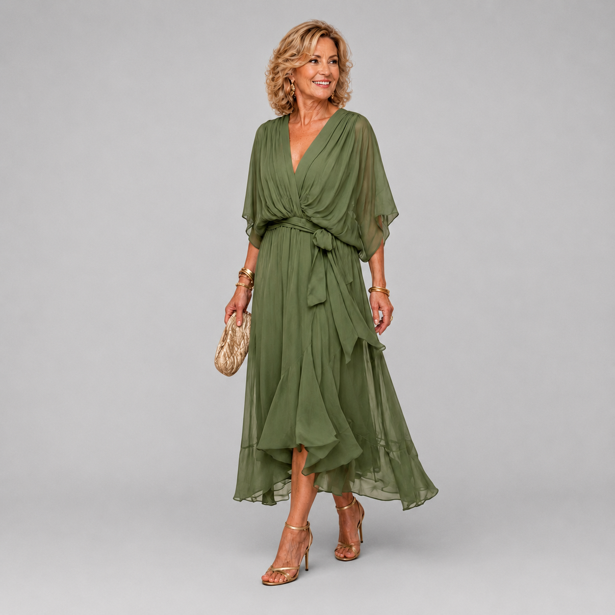 ELEGANTE MAXI DRAPÉE JURK VOOR VROUWEN