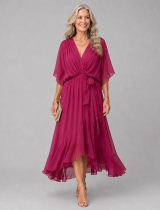 ELEGANTE MAXI DRAPÉE JURK VOOR VROUWEN