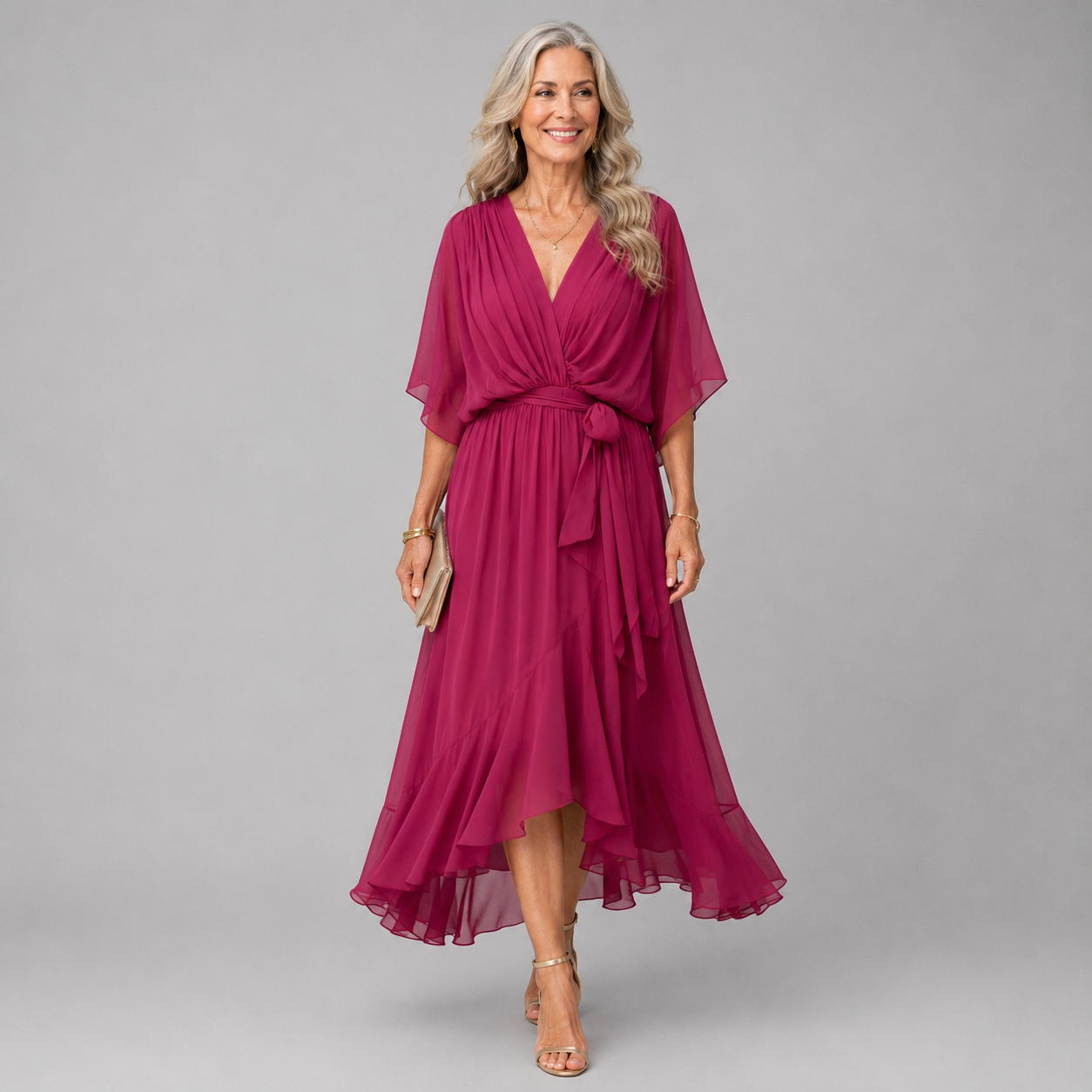 ELEGANTE MAXI DRAPÉE JURK VOOR VROUWEN