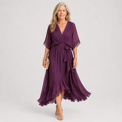ELEGANTE MAXI DRAPÉE JURK VOOR VROUWEN