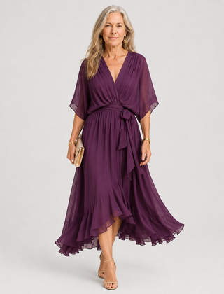 ELEGANTE MAXI DRAPÉE JURK VOOR VROUWEN