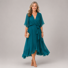 ELEGANTE MAXI DRAPÉE JURK VOOR VROUWEN