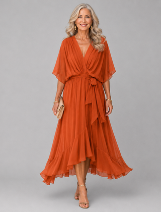 ELEGANTE MAXI DRAPÉE JURK VOOR VROUWEN