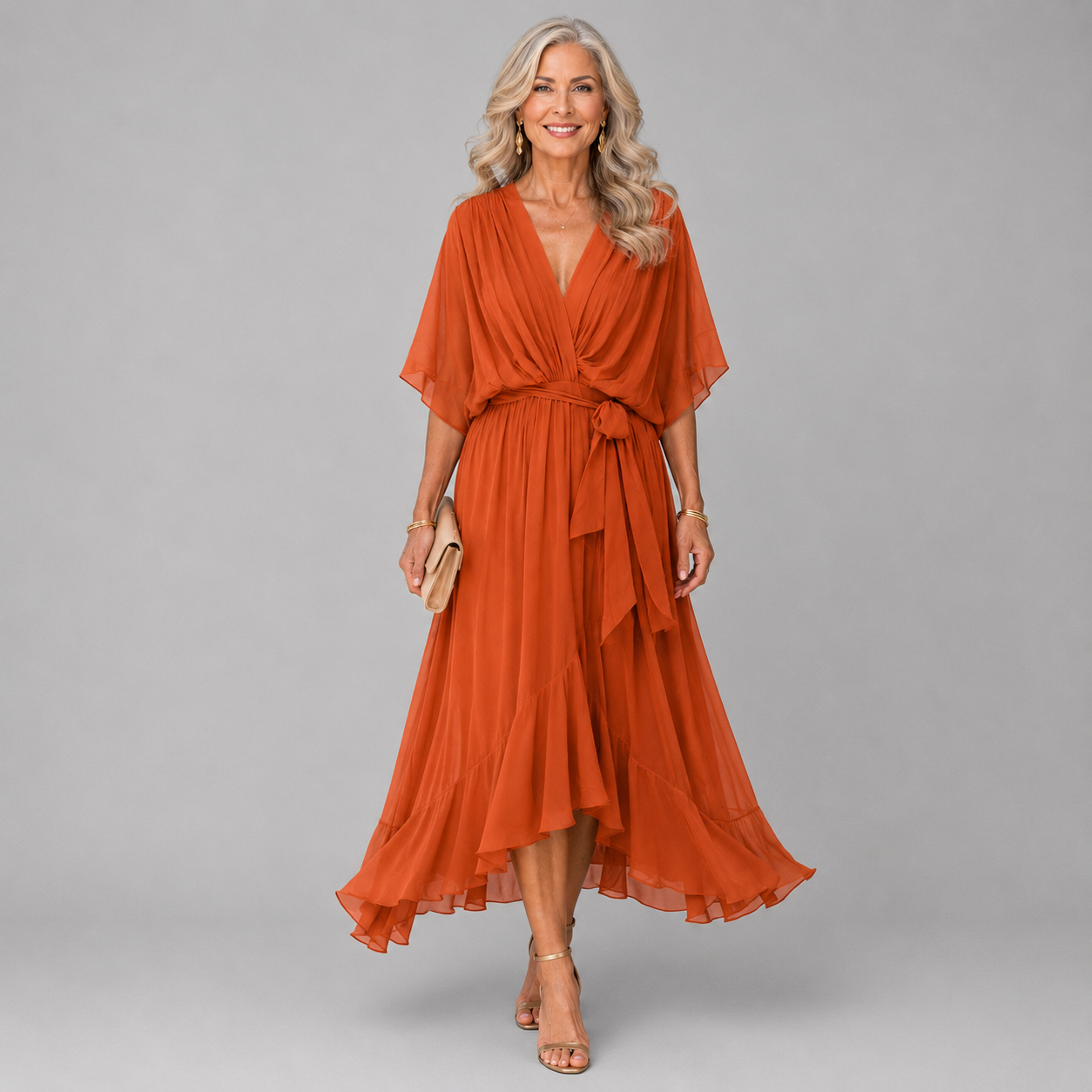 ELEGANTE MAXI DRAPÉE JURK VOOR VROUWEN