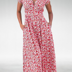 Women’s Summer V-Neck Dress | Midi