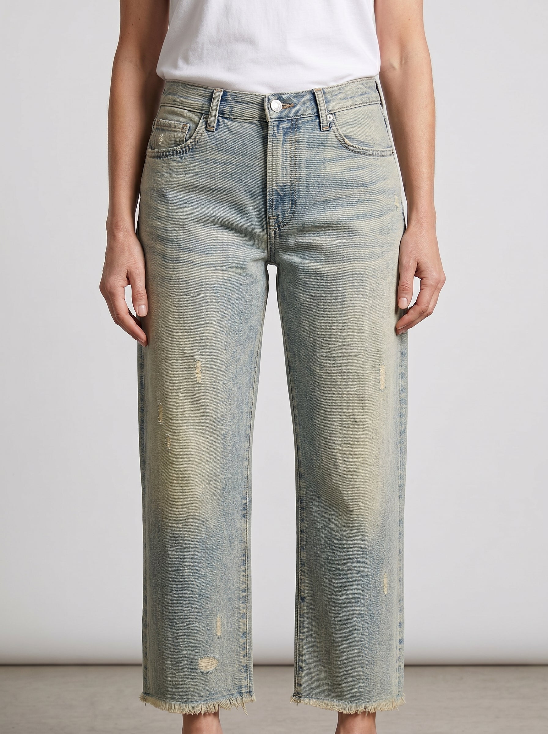 AILÍS | RETRO CROPPED STRAIGHT JEANS