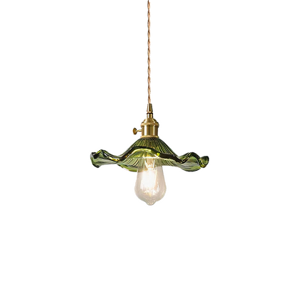Glass Pendant Light - Elegant Floral LED Ceiling Fixture