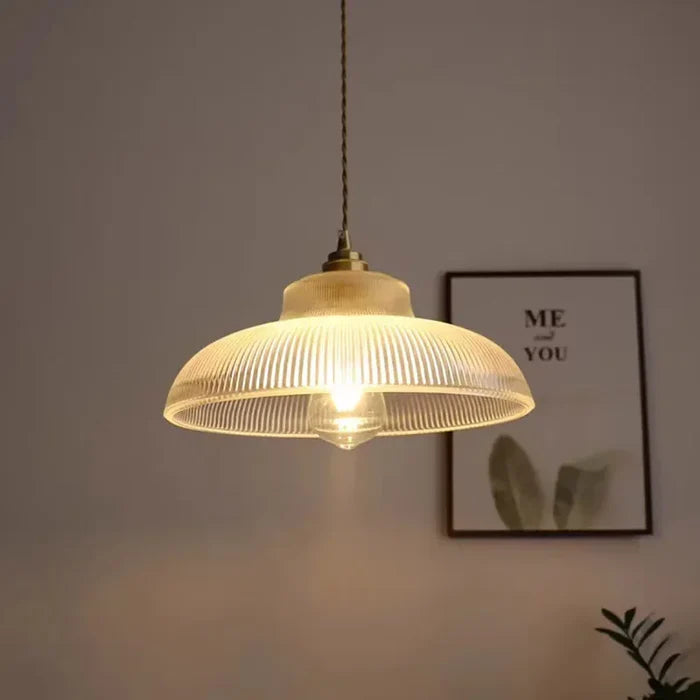 NostalgiaGlow Glass Pendant Light | Retro LED Fixture