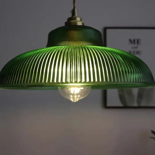 NostalgiaGlow Glass Pendant Light | Retro LED Fixture