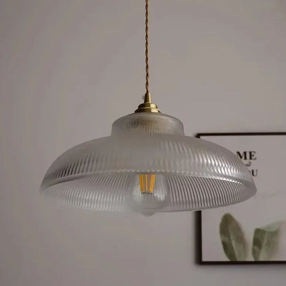 NostalgiaGlow Glass Pendant Light | Retro LED Fixture