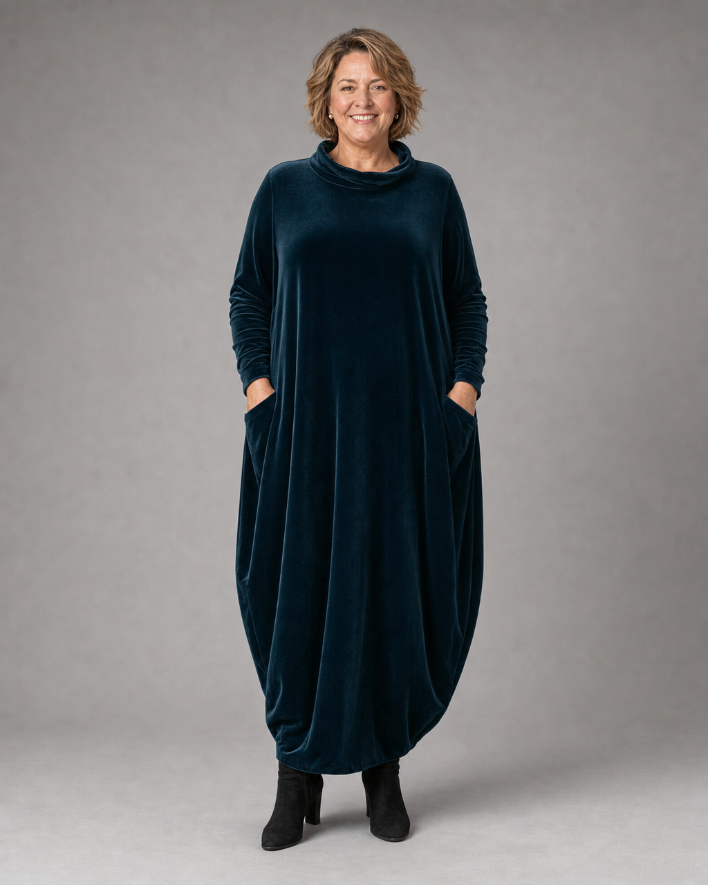 MAXI JURK VAN FLUEEL VOOR VROUWEN