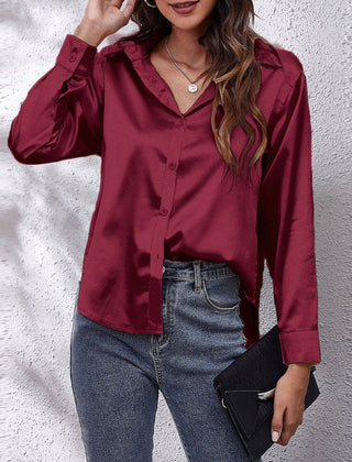 Lorraine | Elegante und Glänzende Bluse aus Seidensatin