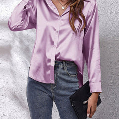 Lorraine | Elegante und Glänzende Bluse aus Seidensatin