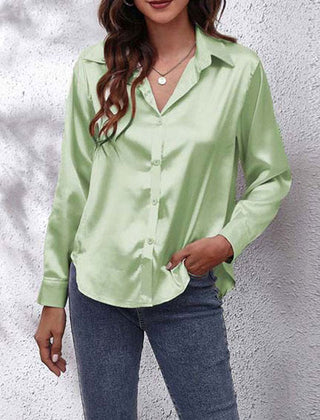 Lorraine | Elegante und Glänzende Bluse aus Seidensatin