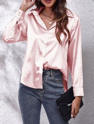 Lorraine | Elegante und Glänzende Bluse aus Seidensatin