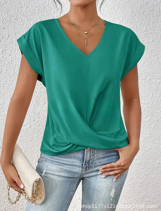 ELEGANTE T-SHIRT MET V-HALS VOOR VROUWEN