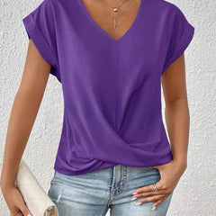 ELEGANTE T-SHIRT MET V-HALS VOOR VROUWEN