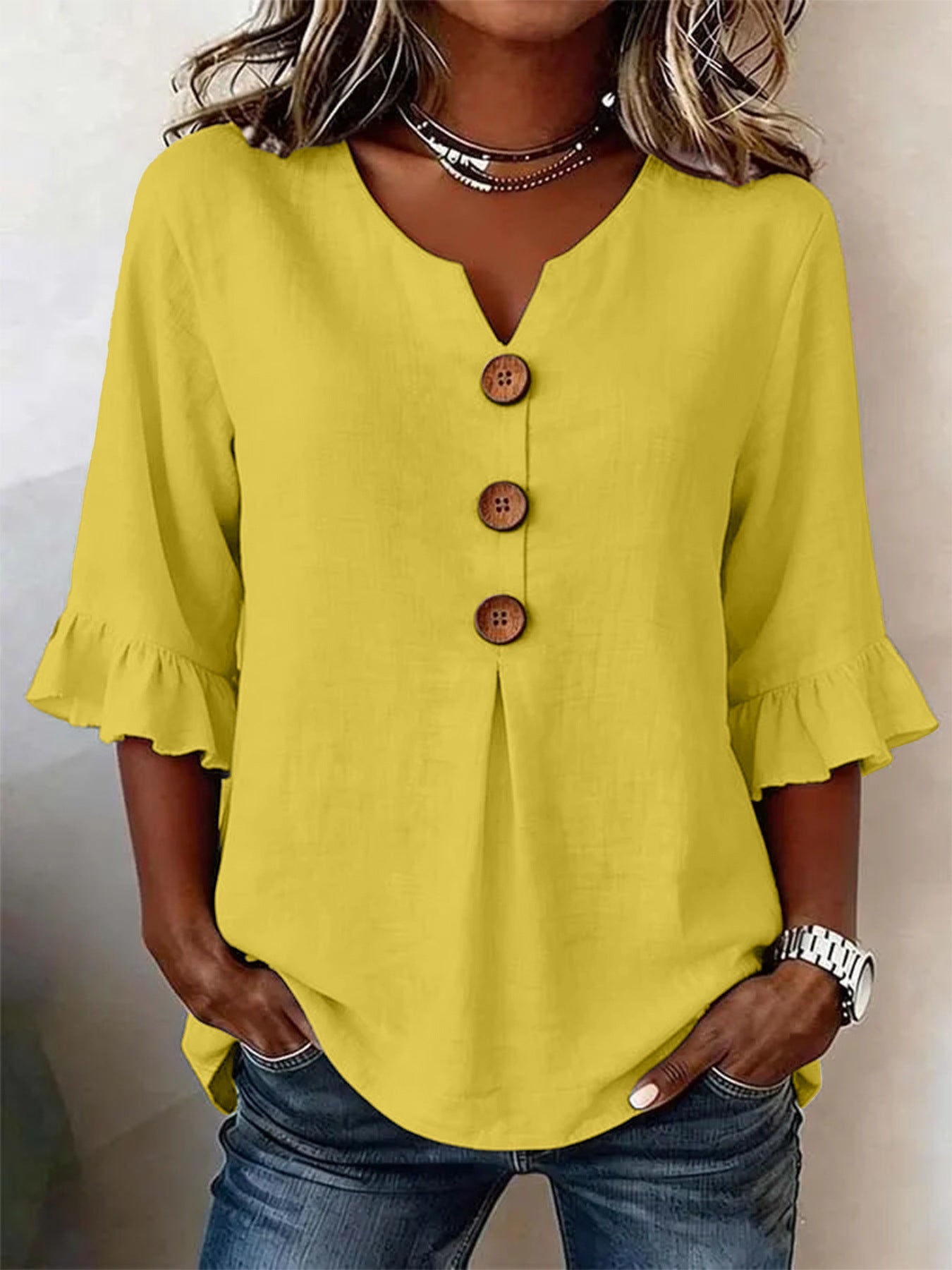 ROMANTISCHE BLOUSE MET RUFFLES VOOR VROUWEN