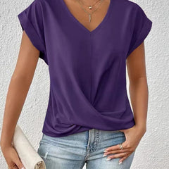 ELEGANTE T-SHIRT MET V-HALS VOOR VROUWEN