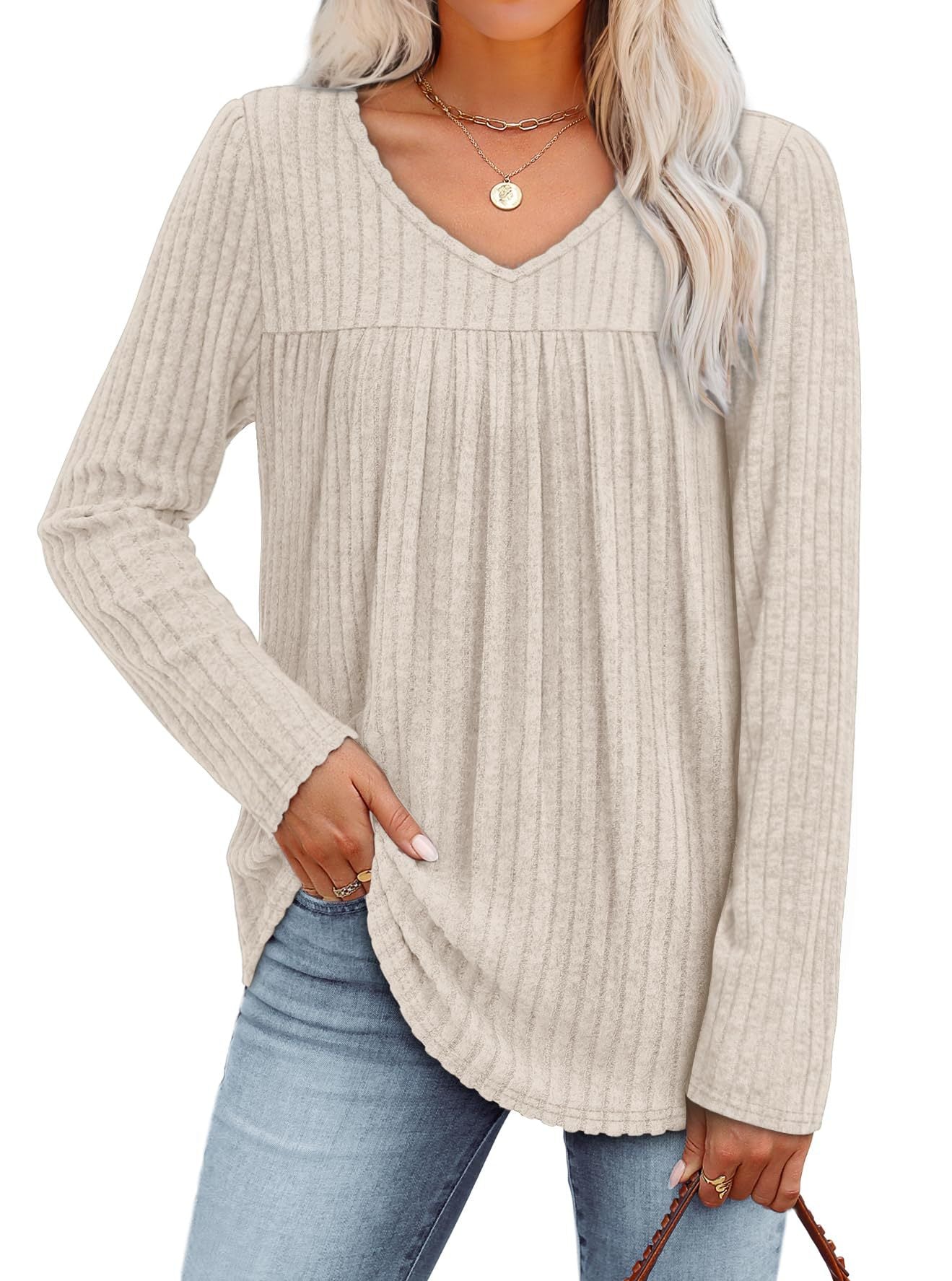 Rebecca | Klassische Plissee-Bluse