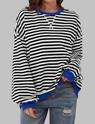 Marley | Oversize-Sweatshirt mit Retro-Streifenmuster