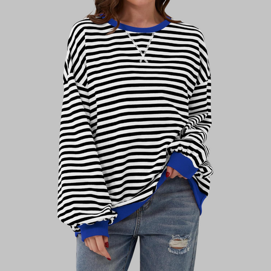 Marley | Oversize-Sweatshirt mit Retro-Streifenmuster