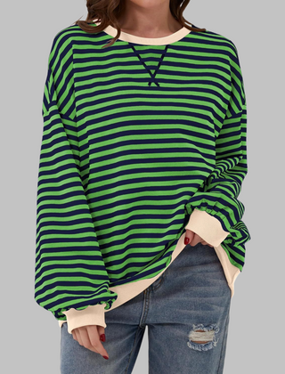 Marley | Oversize-Sweatshirt mit Retro-Streifenmuster