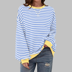 Marley | Oversize-Sweatshirt mit Retro-Streifenmuster
