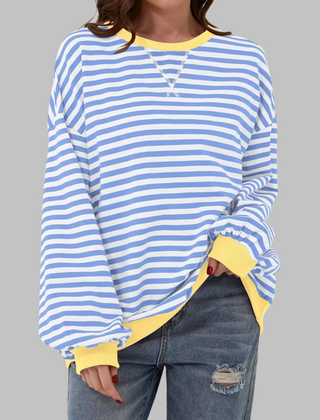 Marley | Oversize-Sweatshirt mit Retro-Streifenmuster