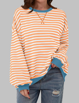 Marley | Oversize-Sweatshirt mit Retro-Streifenmuster