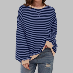 Marley | Oversize-Sweatshirt mit Retro-Streifenmuster