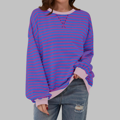 Marley | Oversize-Sweatshirt mit Retro-Streifenmuster