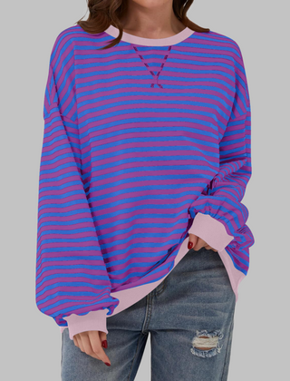 Marley | Oversize-Sweatshirt mit Retro-Streifenmuster