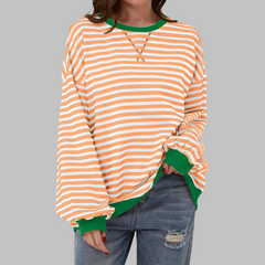Marley | Oversize-Sweatshirt mit Retro-Streifenmuster