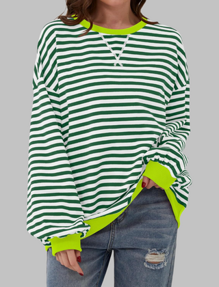 Marley | Oversize-Sweatshirt mit Retro-Streifenmuster