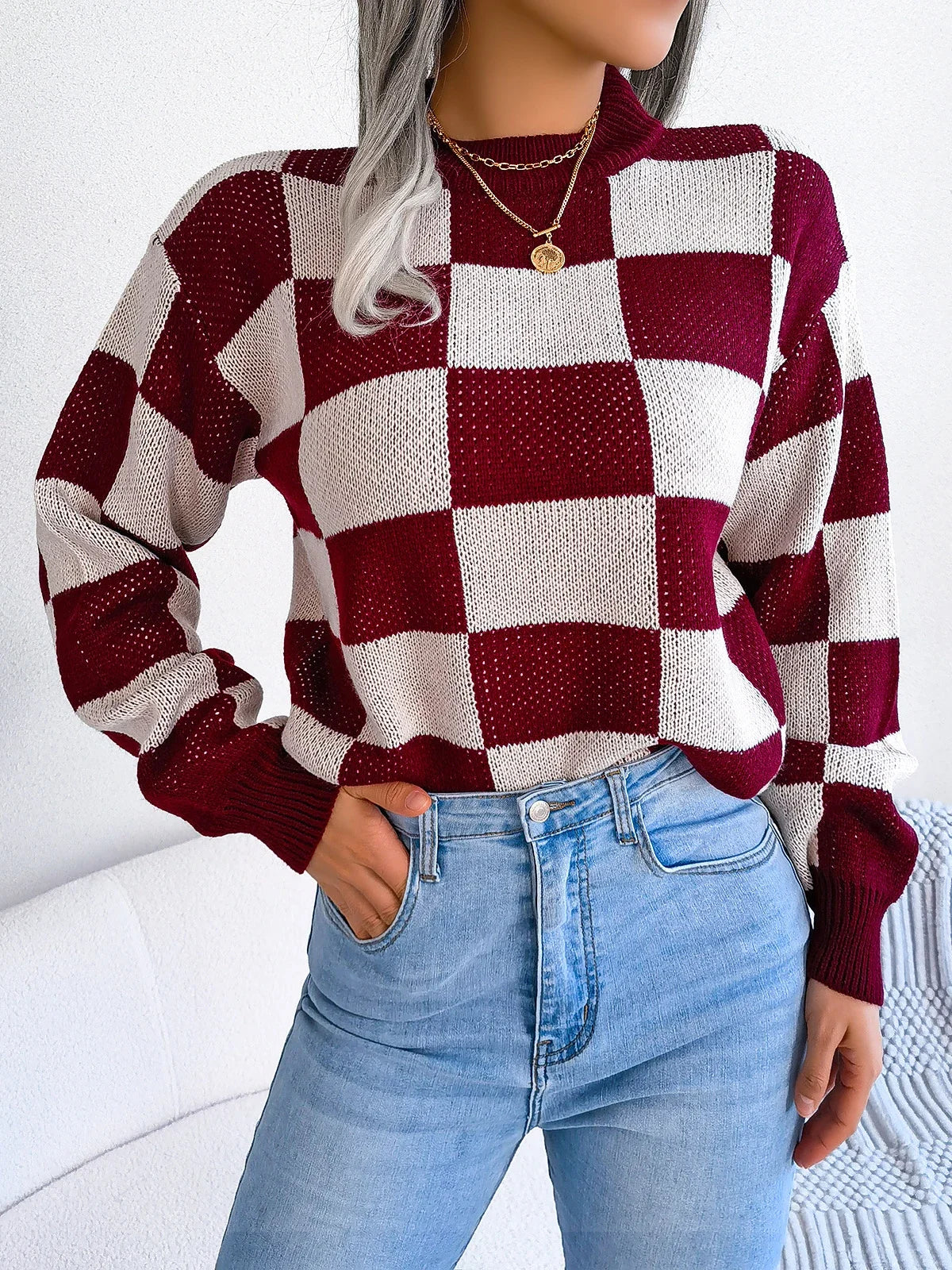 Viera | Gemusterter Kuschelpullover
