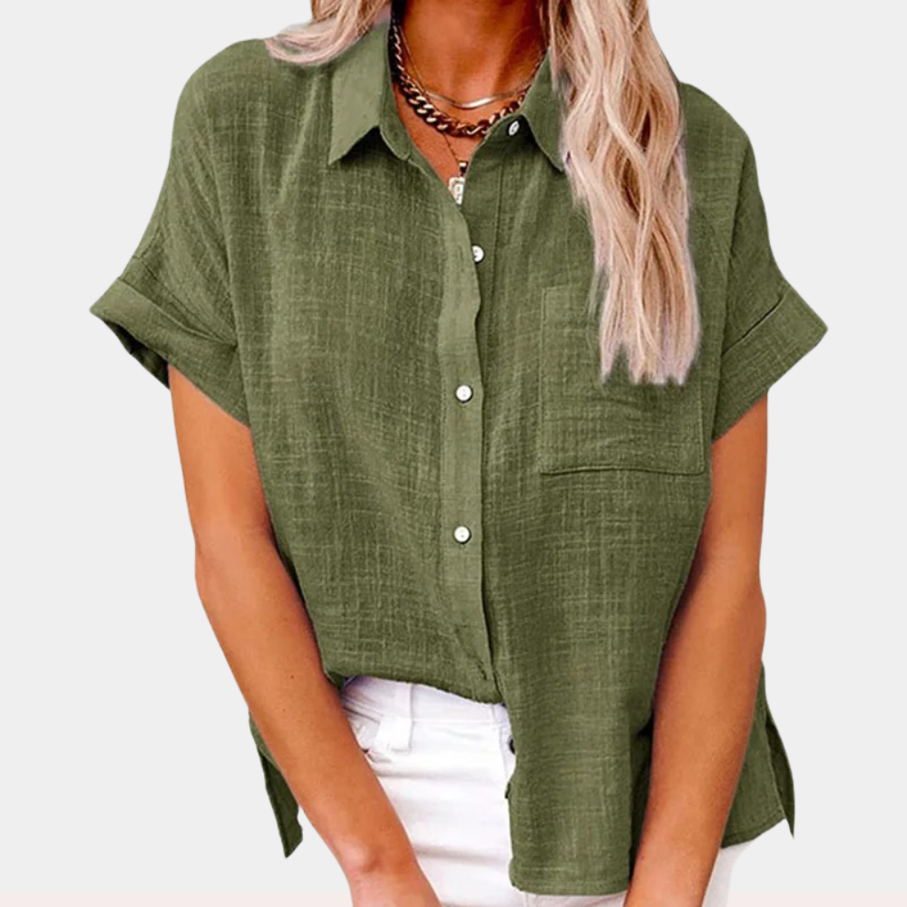 BLOUSE VAN LINNEN VOOR VROUWEN