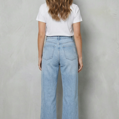 Women's High Waisted Ripped Flare Jeans - Roselienne