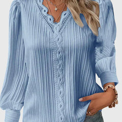 Andie | Elegante V-Ausschnitt Pullover-Bluse