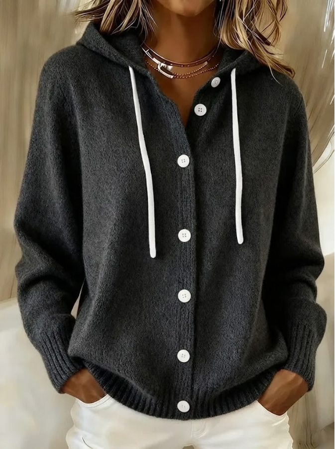 Xalviere | Bella Cozy Hooded Knit Cardigan Dames