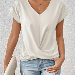 ELEGANTE T-SHIRT MET V-HALS VOOR VROUWEN