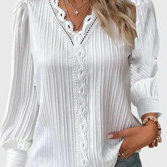 Andie | Elegante V-Ausschnitt Pullover-Bluse